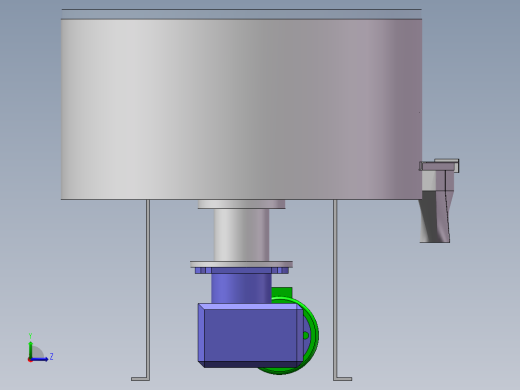 旋转理盖机设计模型左视缩略图