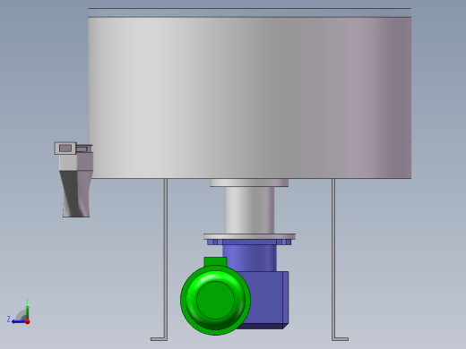 旋转理盖机设计模型右视缩略图