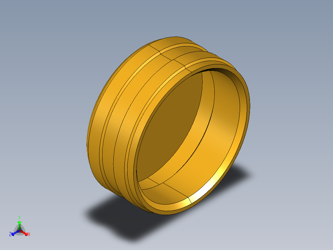 水管接头Hose Cap Nut 96GH-12正等轴测图