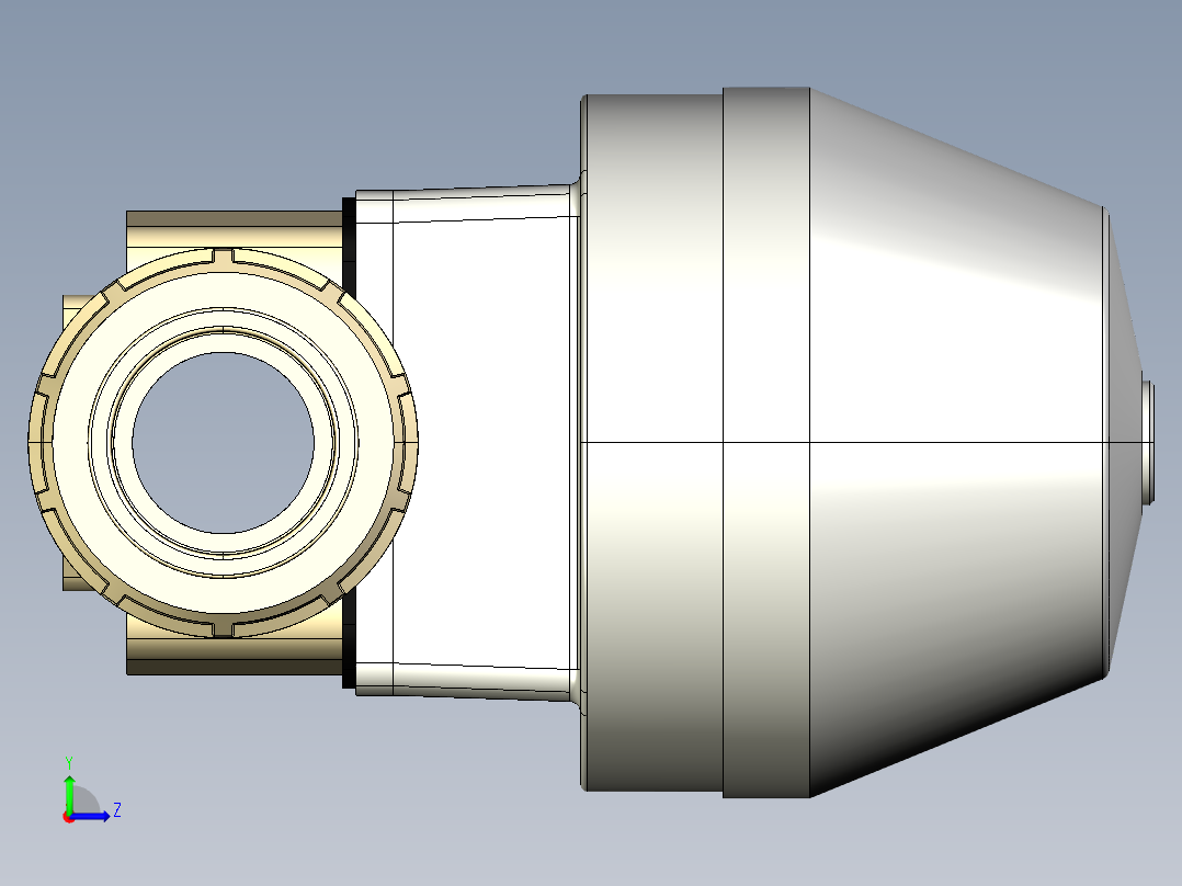 3DKMUIMCP NC 气动隔膜阀，常闭，女性联盟结束，公制系列PP-H左视图