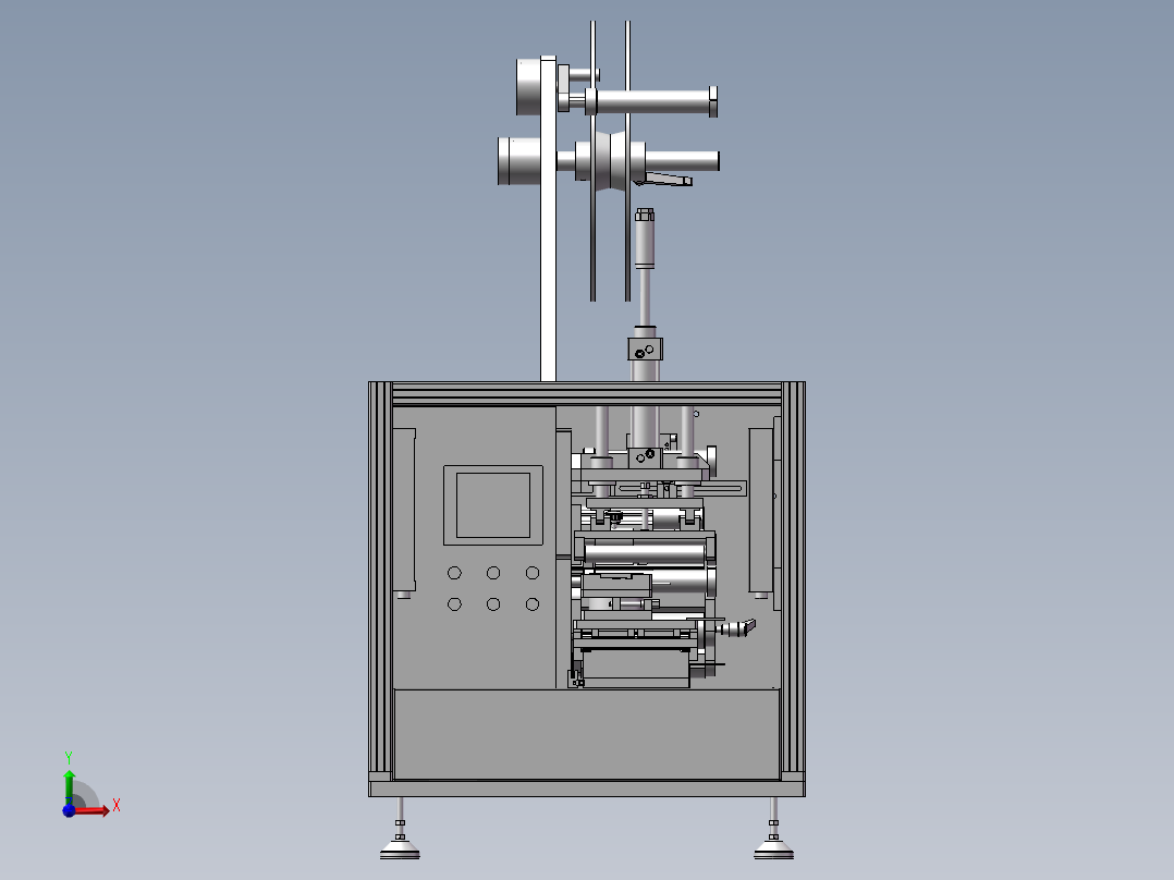 自动贴标机前视图