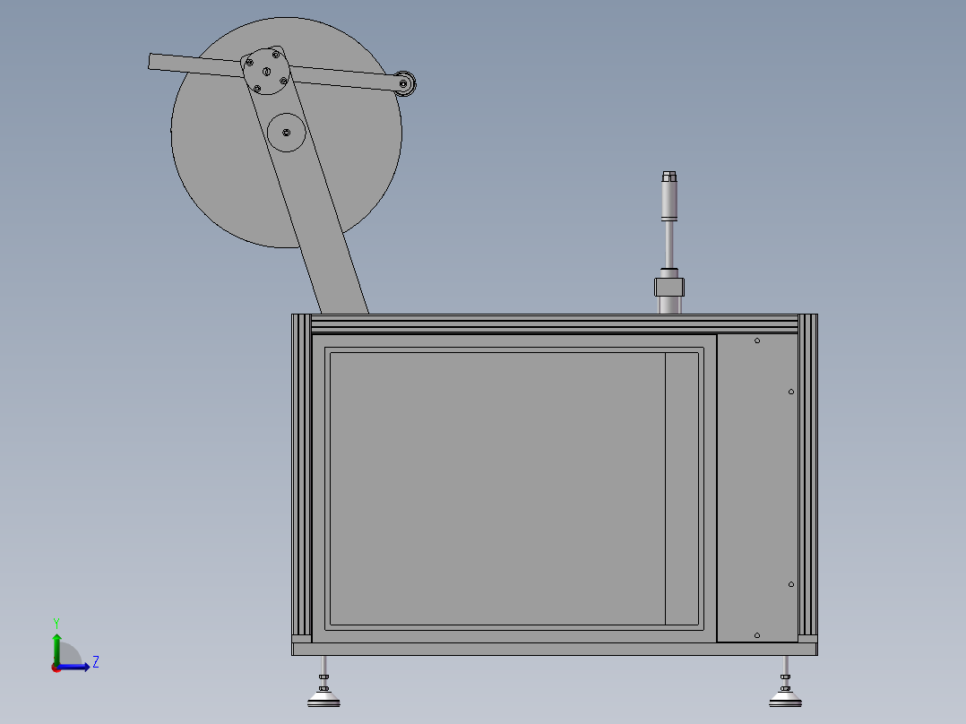 自动贴标机左视图
