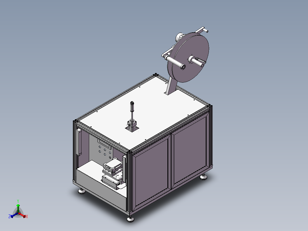 自动贴标机正等轴测图