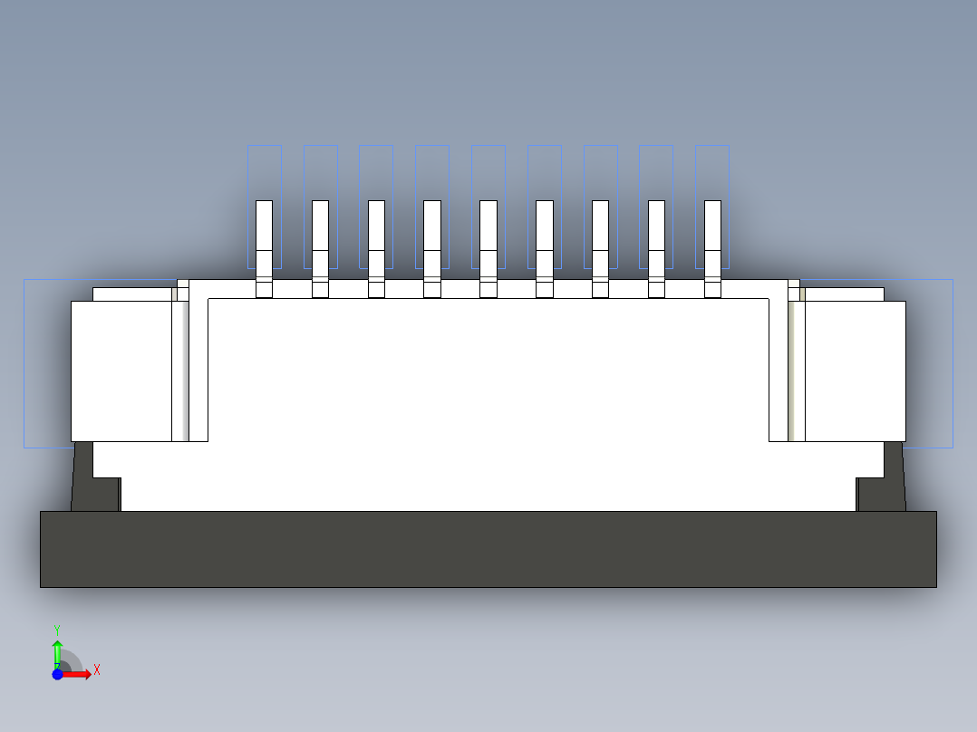 连接器 SM-FFC3B05-09-T前视图