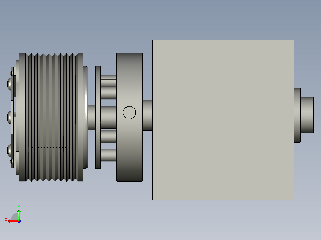 汽车空调压缩机--2--stp后视图