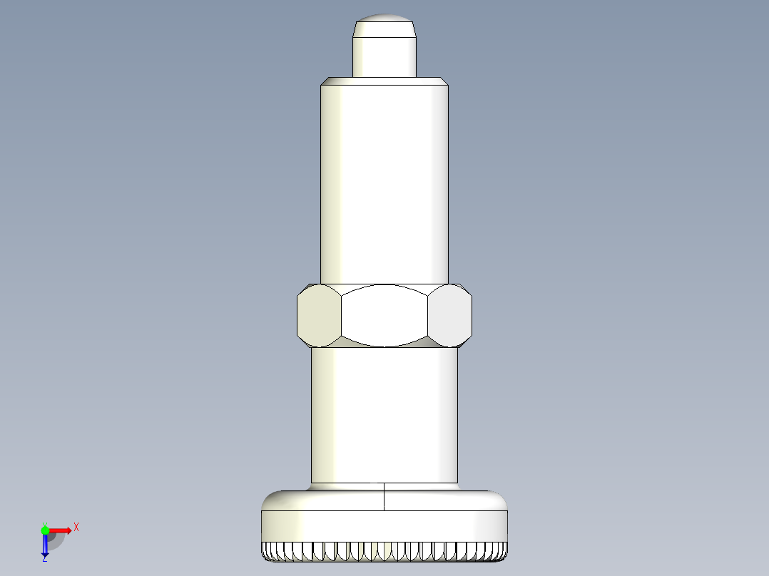 分割定位柱(無卡鎖A)2212-3D多系列多零件图纸模型俯视图