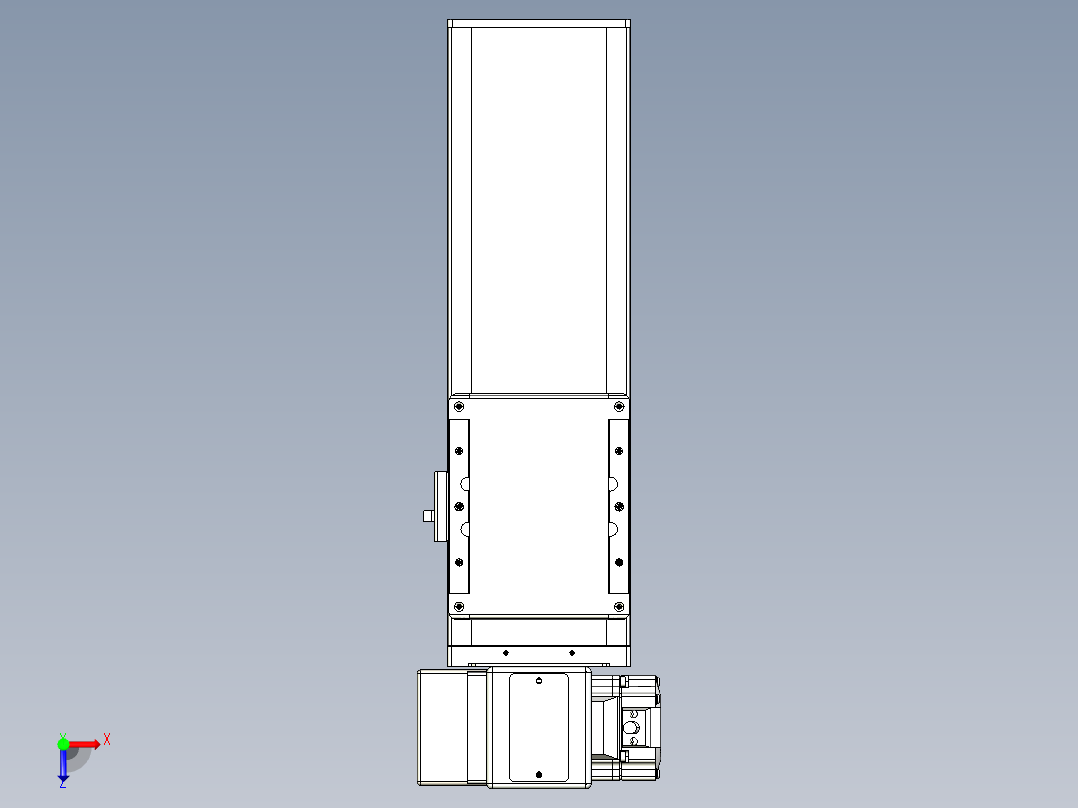 同步带全封闭直线模组TPA-HCB-105D-90-L150-LP-C-P20-N3俯视图