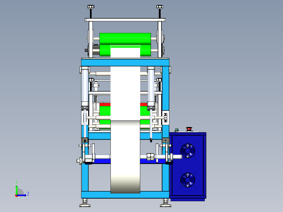 布料裁切机设计左视图