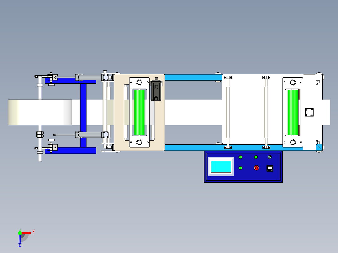 布料裁切机设计俯视图