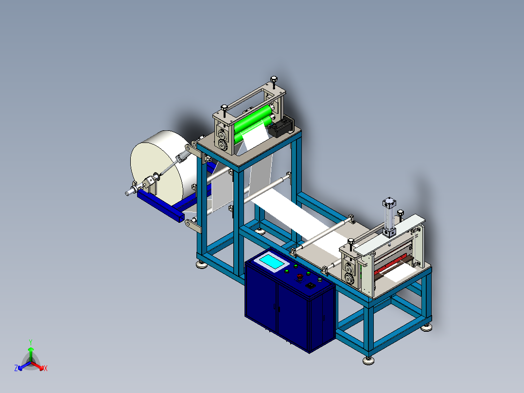 布料裁切机设计正等轴测图