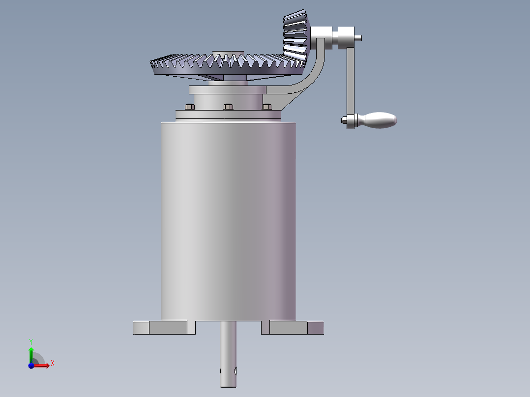 丝杠-齿轮-摇杆-成图大赛前视图
