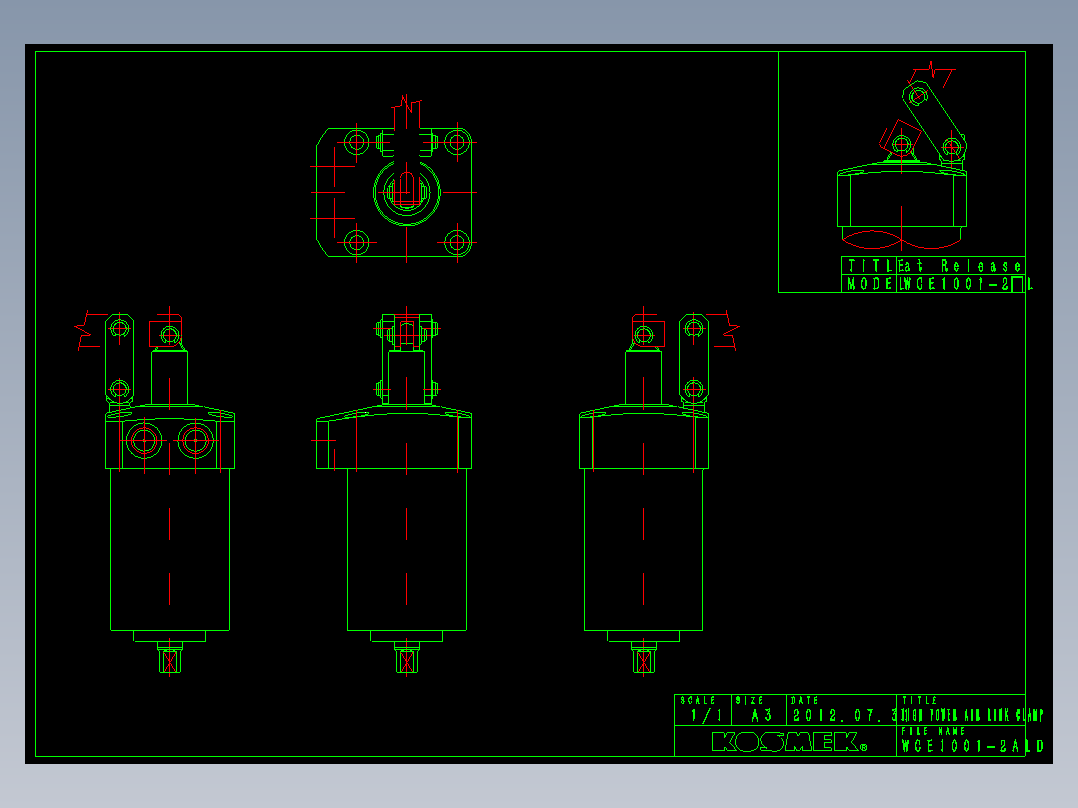 KOSMEKWCE1001-2ALD多系列多零件图纸模型多系列多零件图纸模型