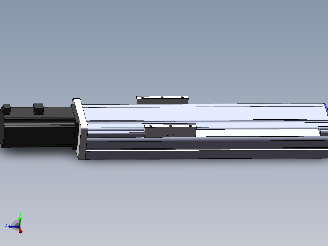 电动滑台模组SDM100直连模型主视图