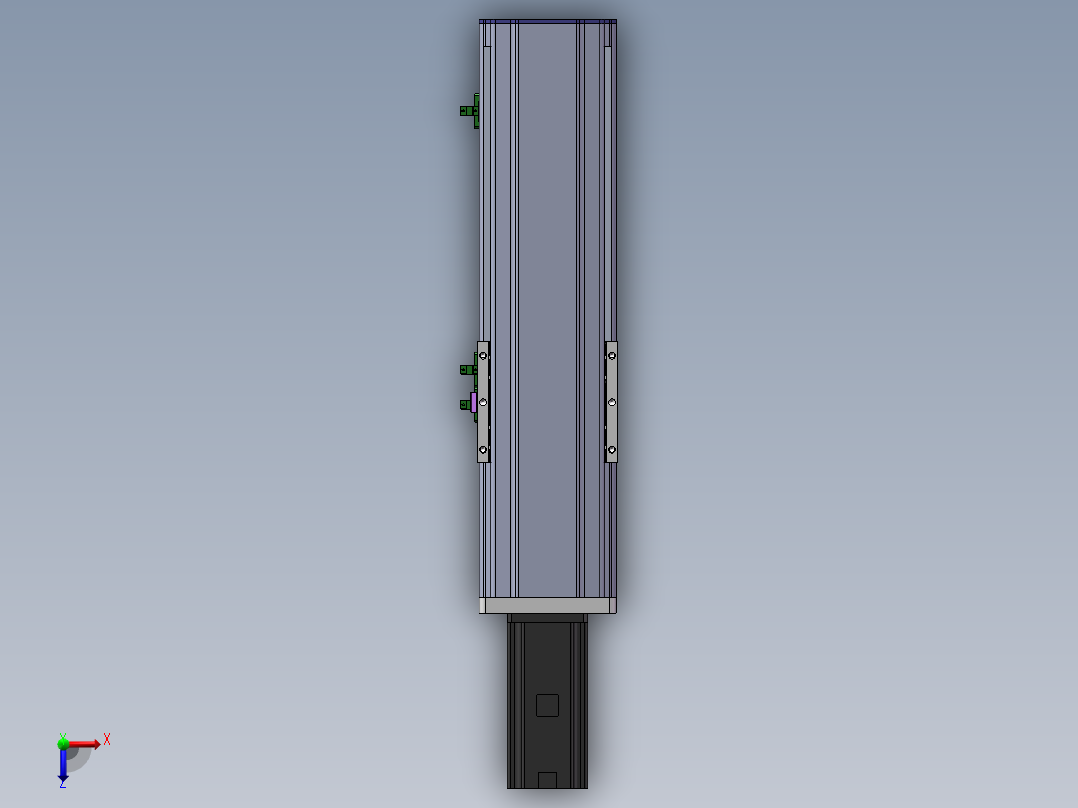 电动滑台模组SDM100直连模型俯视图