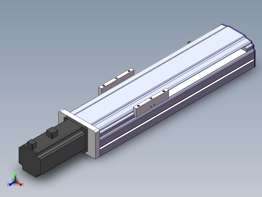 电动滑台模组SDM100直连模型正等轴测图