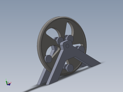 5转轮达芬奇永动机图纸 