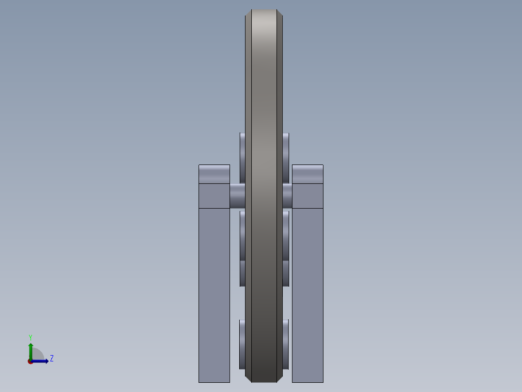 5转轮达芬奇永动机图纸 左视图