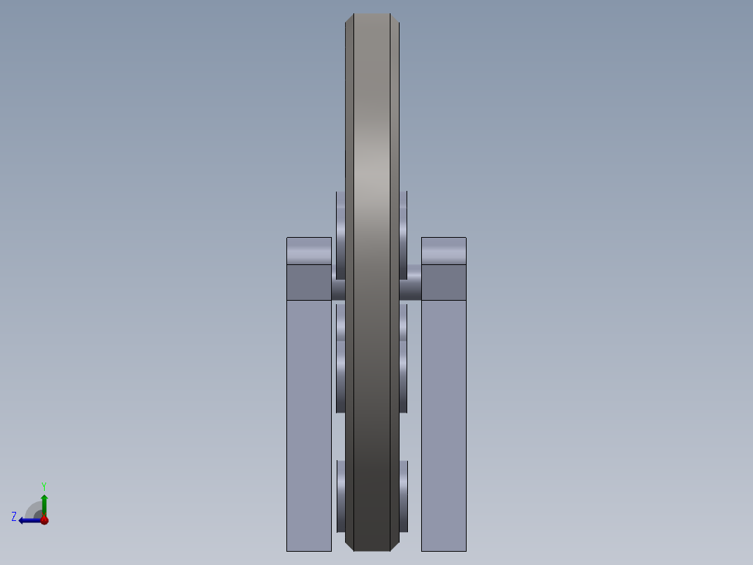 5转轮达芬奇永动机图纸 右视图