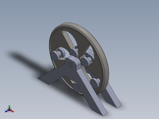 5转轮达芬奇永动机图纸 正等轴测缩略图