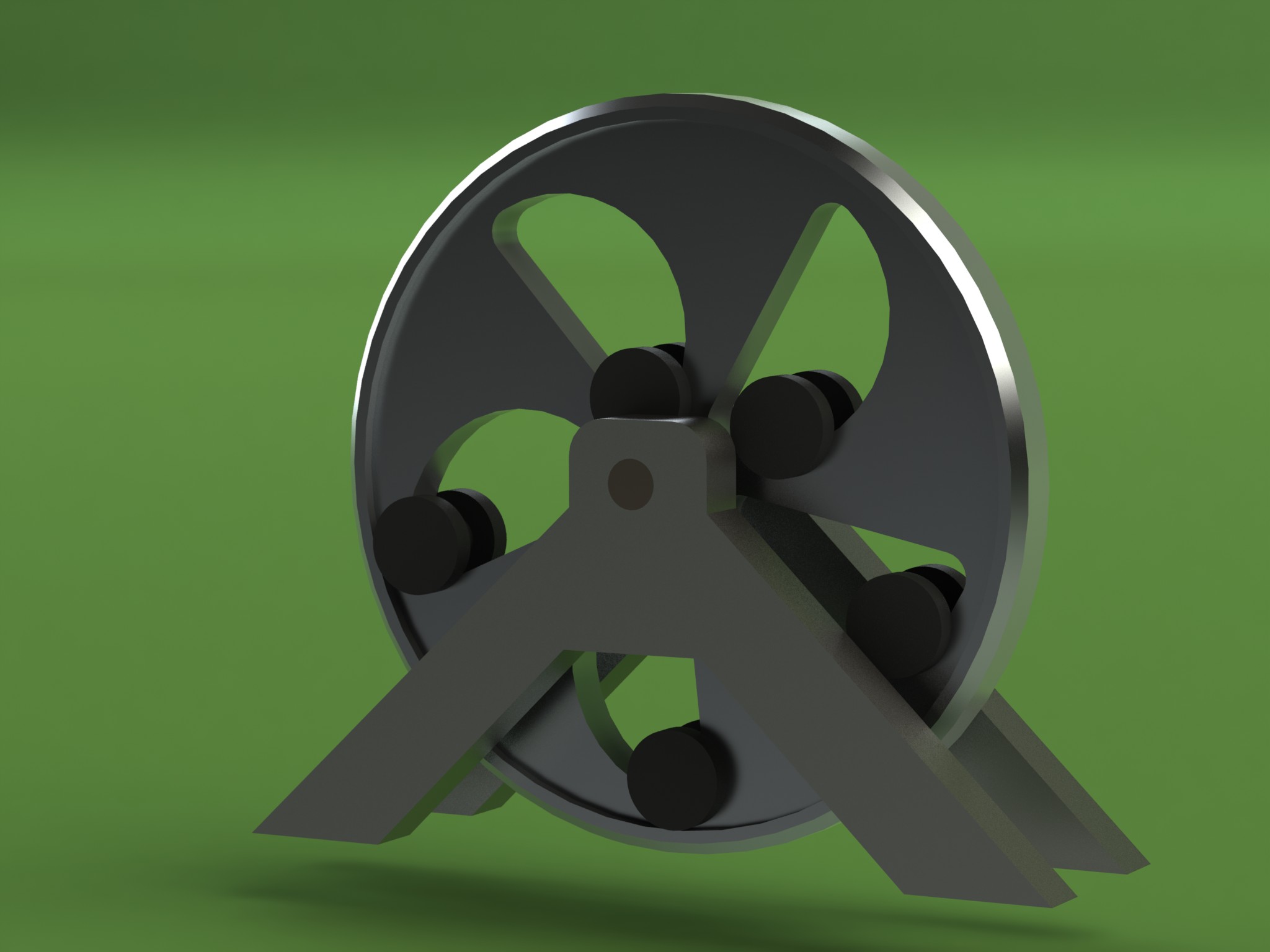 5转轮达芬奇永动机图纸 