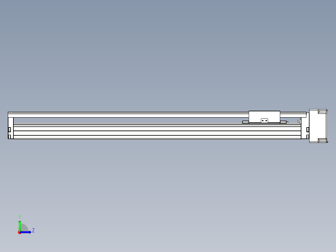 TPA-KNR-86E-1610C-L550A1-MR-H75-N3线性模块铝制底座左视图