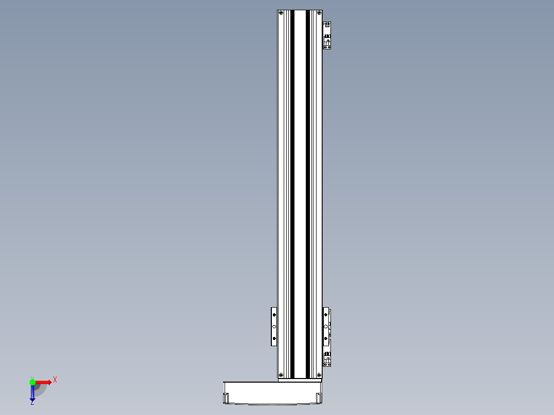 TPA-KNR-86E-1610C-L550A1-MR-H75-N3线性模块铝制底座俯视图
