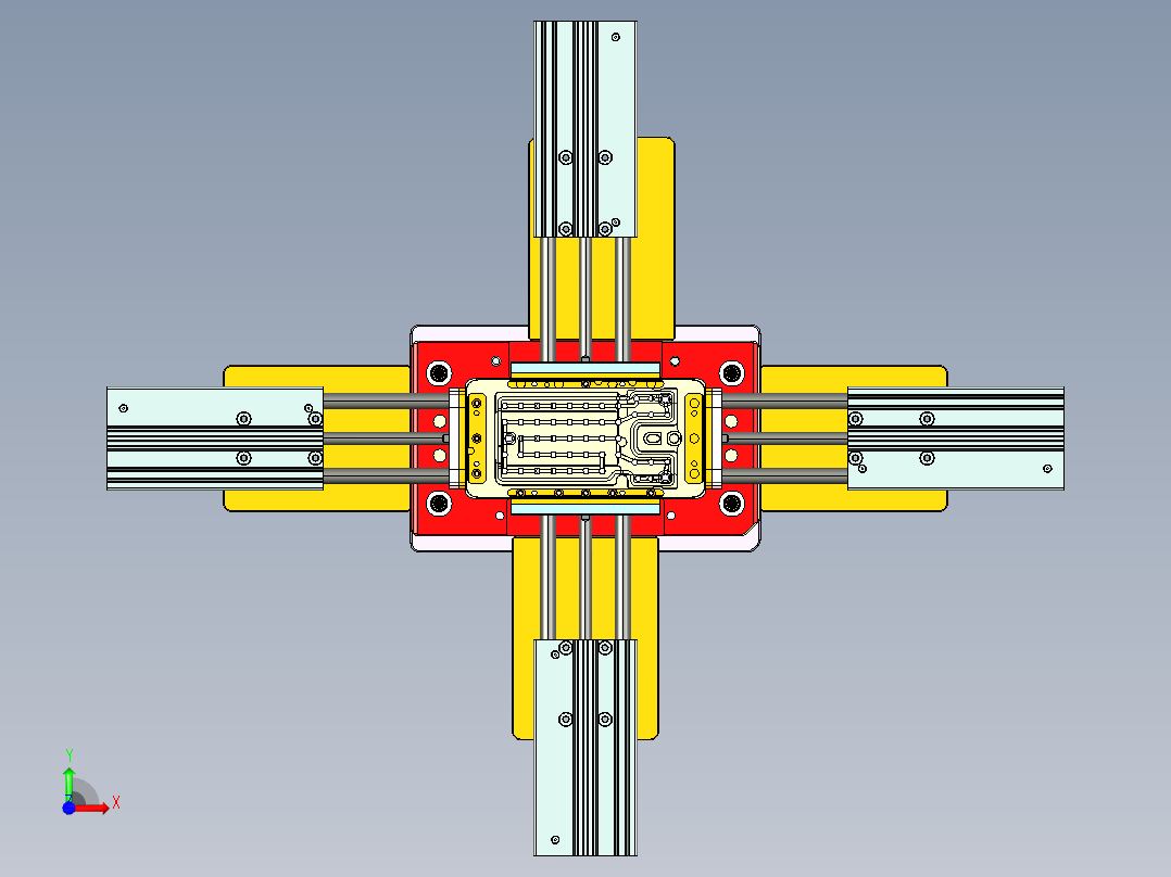 X1-笔记本CNC工装夹具三维模型CNC8前视图