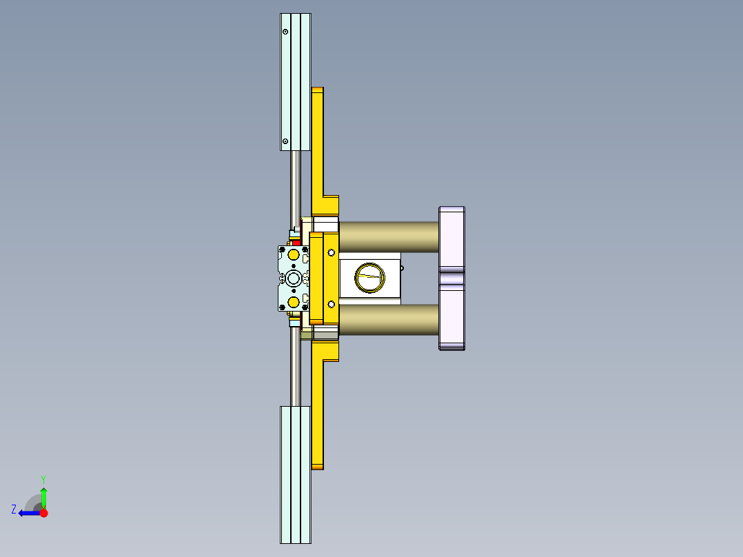 X1-笔记本CNC工装夹具三维模型CNC8右视图