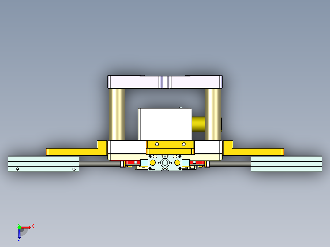 X1-笔记本CNC工装夹具三维模型CNC8俯视图