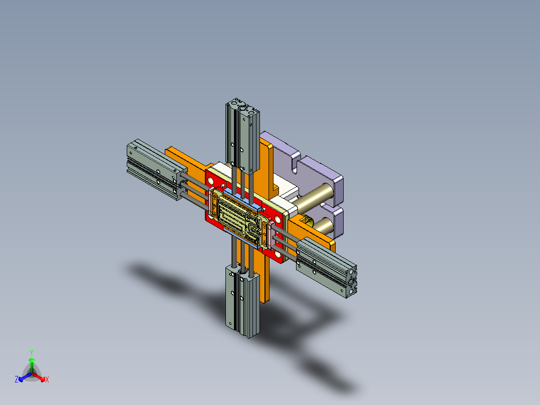 X1-笔记本CNC工装夹具三维模型CNC8正等轴测图