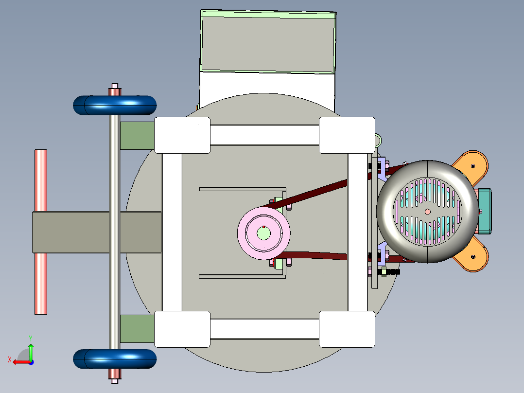 物料研磨机step后视图