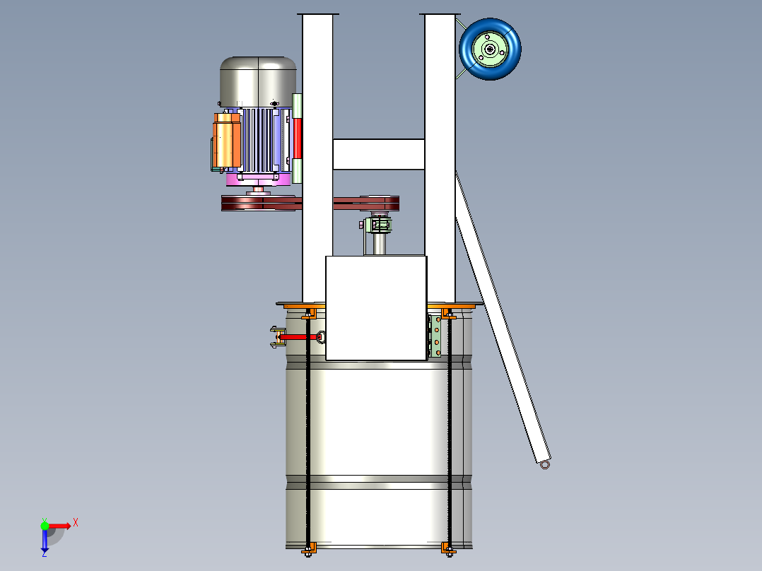 物料研磨机step俯视图