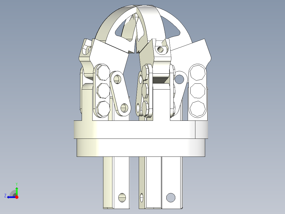 五爪机械爪右视图