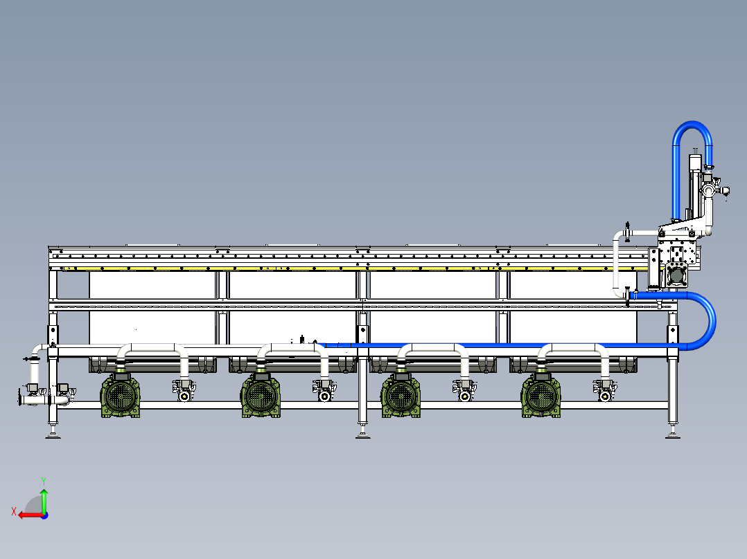 电镀池清洗池后视图