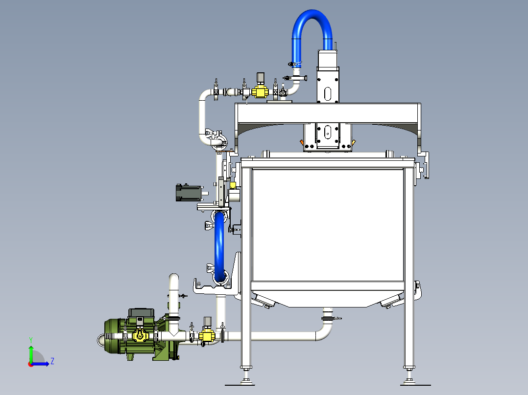电镀池清洗池左视图