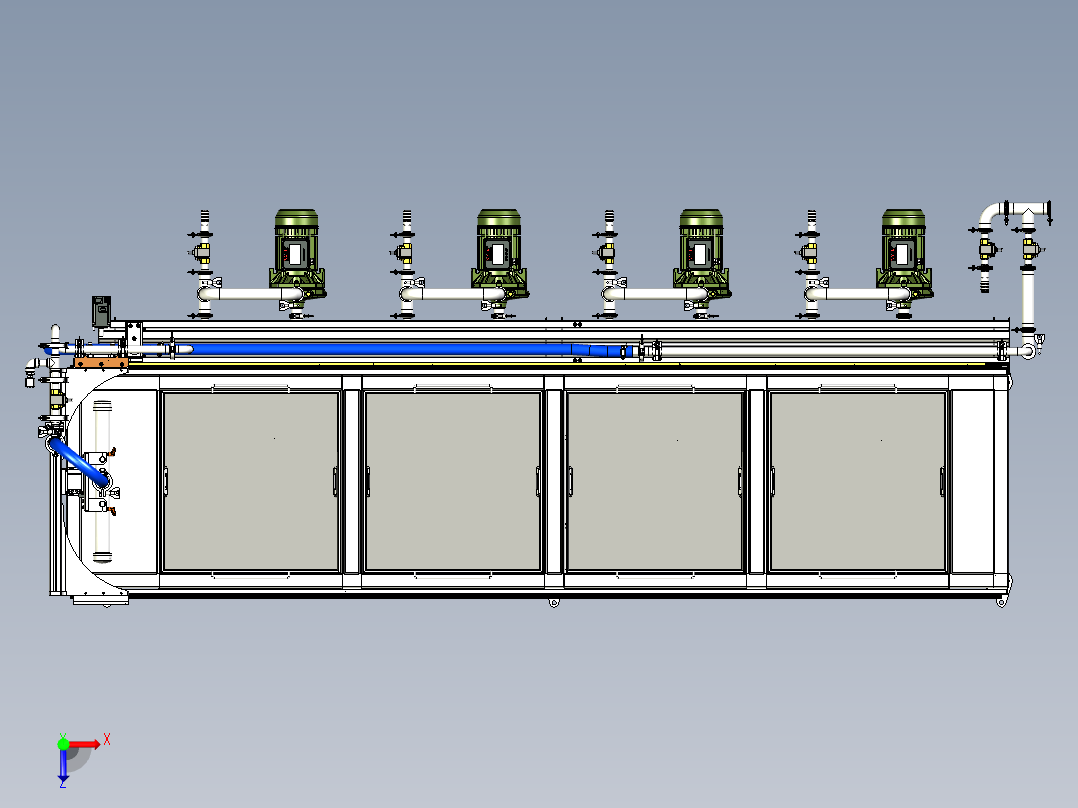 电镀池清洗池俯视图