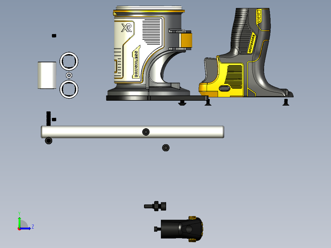 B2004583-榫槽钻孔夹具左视图