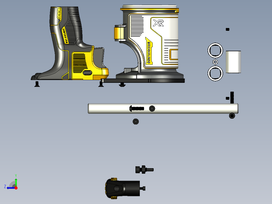 B2004583-榫槽钻孔夹具右视图