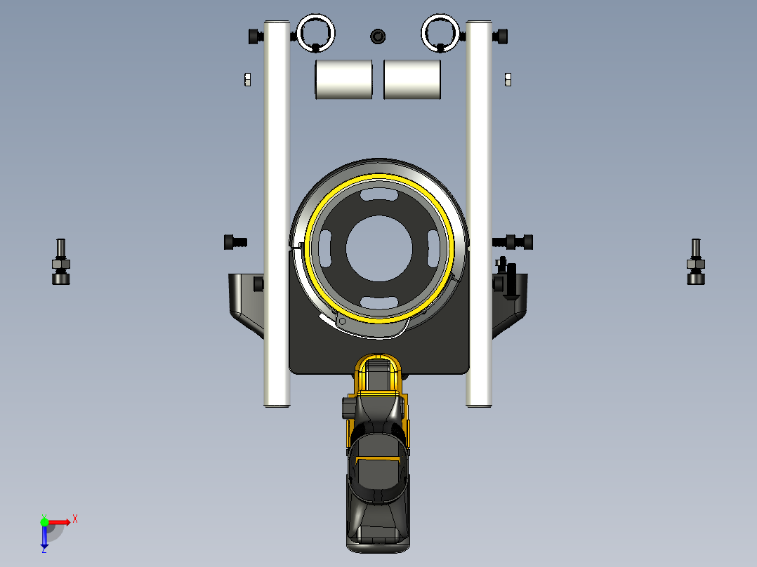 B2004583-榫槽钻孔夹具俯视图