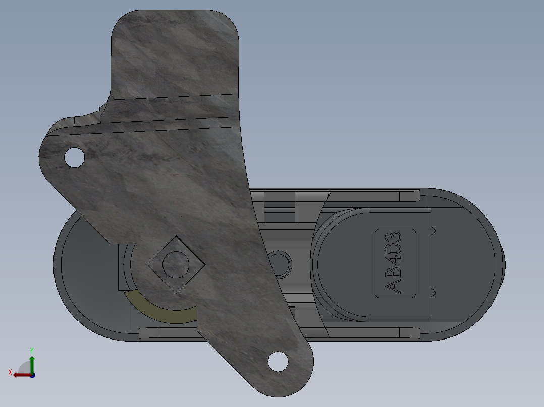 AB403机柜门锁后视图