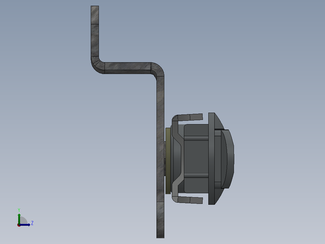 AB403机柜门锁左视图