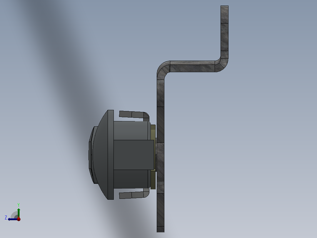 AB403机柜门锁右视图