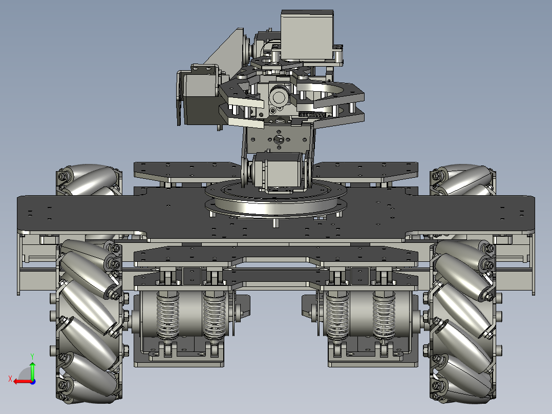 智能小车麦克纳姆轮底盘视觉机械臂编程搬运物流机器人后视图