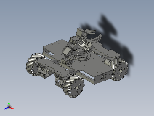 智能小车麦克纳姆轮底盘视觉机械臂编程搬运物流机器人正等轴测缩略图