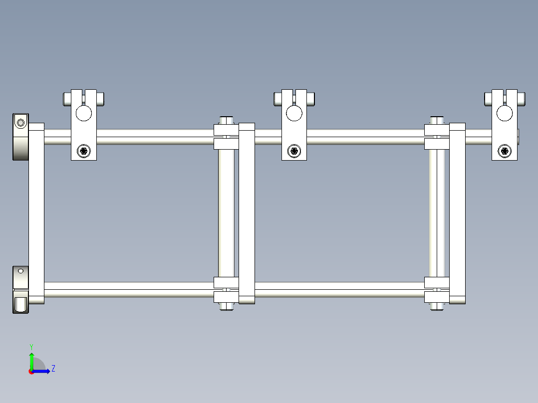 光轴置物架左视图