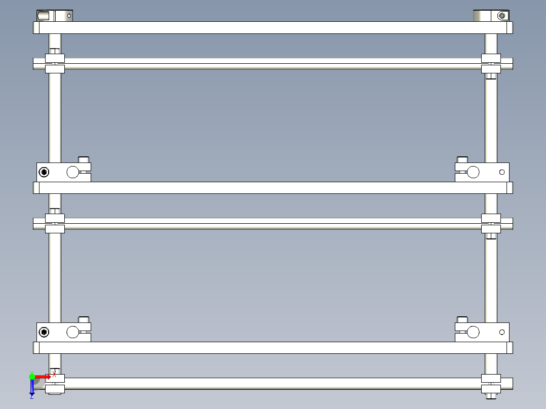 光轴置物架俯视图