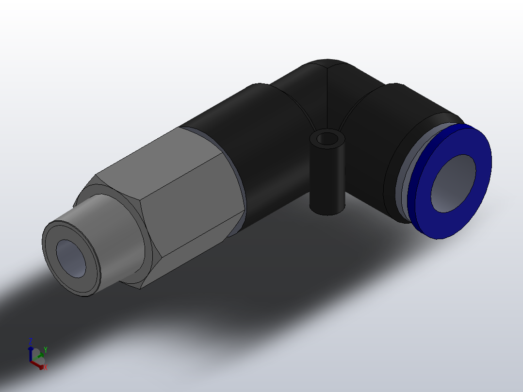 IPLL 加长L型螺纹弯头_IPLL10-02正等轴测图