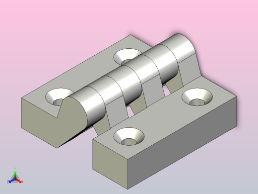 N系列螺钉安装型外露式合页[PDNSN-40]正等轴测缩略图