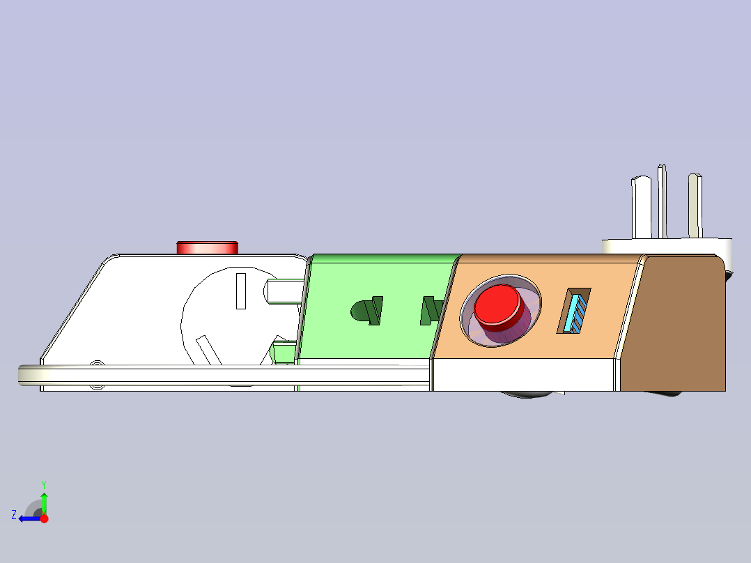 拆卸式排插右视图
