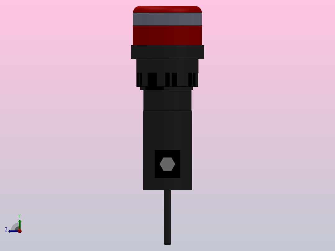 AD17系列[8]按钮指示灯右视图